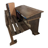 Double oak school desk