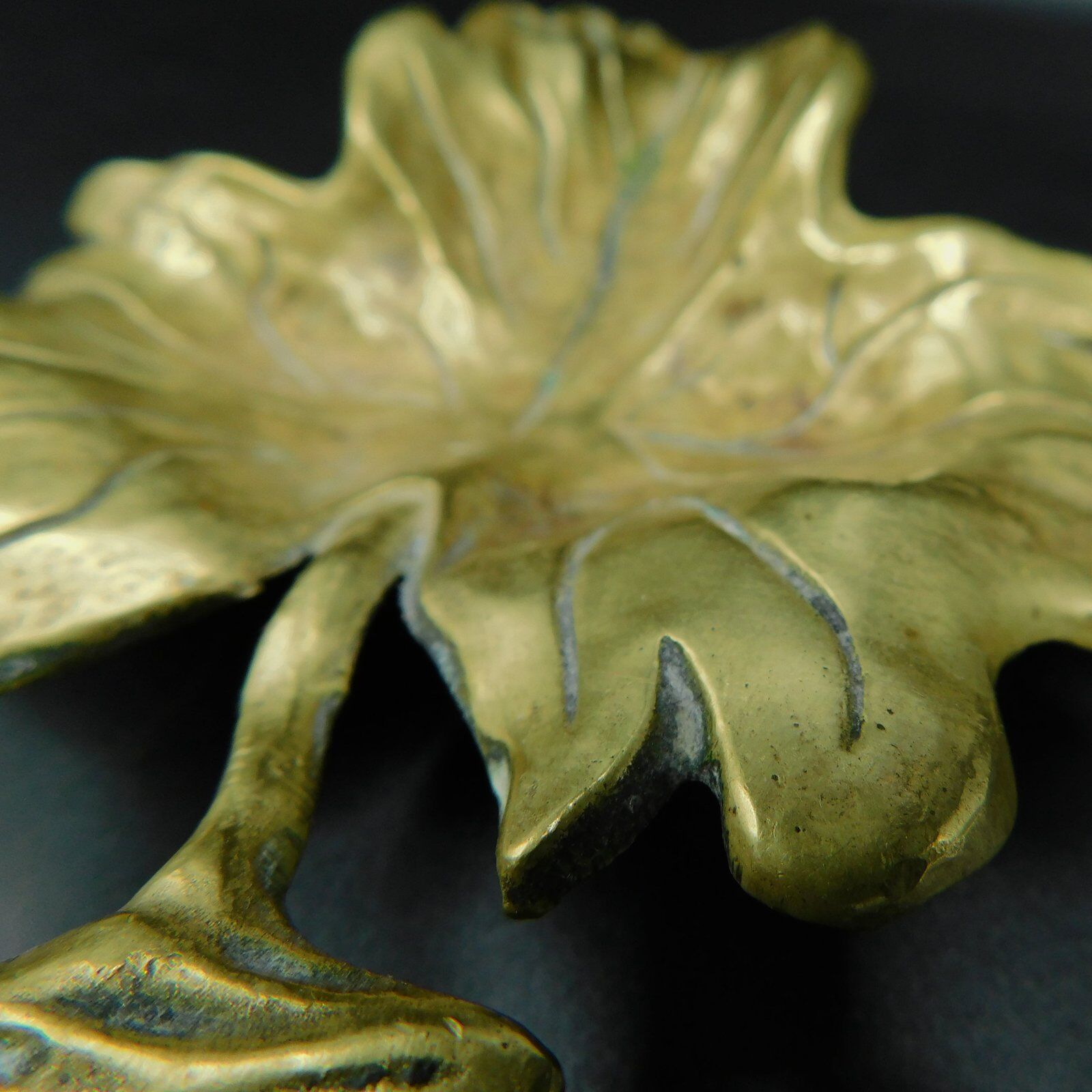 Early 20th century bronze pocket - Leaf