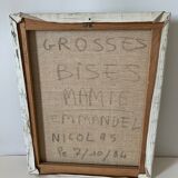 Oil on canvas vase of flowers