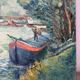 Banks of the Seine at Bougival, oil on canvas signed
