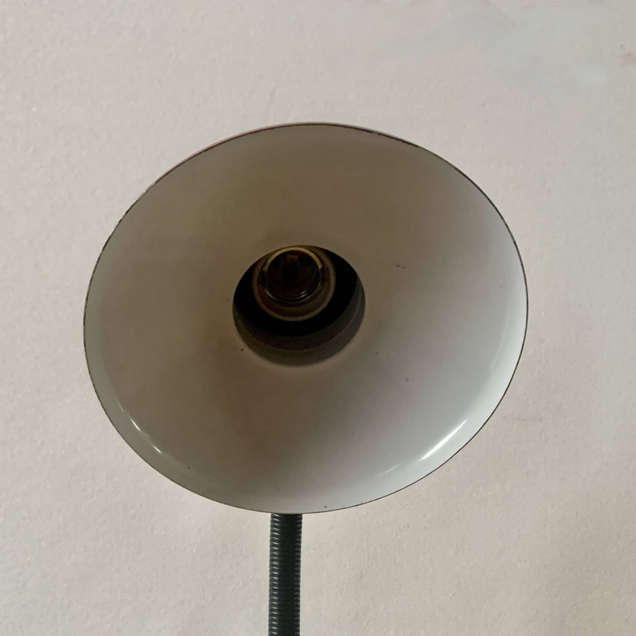 Vintage red and black metal desk lamp