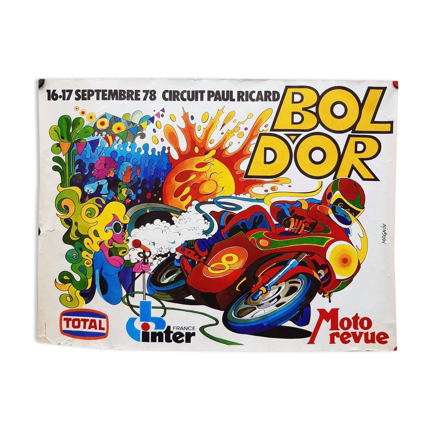 Poster Bol d'Or Grand Prix motorcycle Circuit Paul Ricard 1978