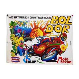 Poster Bol d'Or Grand Prix motorcycle Circuit Paul Ricard 1978
