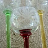 Set de 4 verres calices en cristal taillé