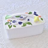 Large antique Schramberger majolica collector's box / terrine