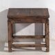 Square side table in old solid wood