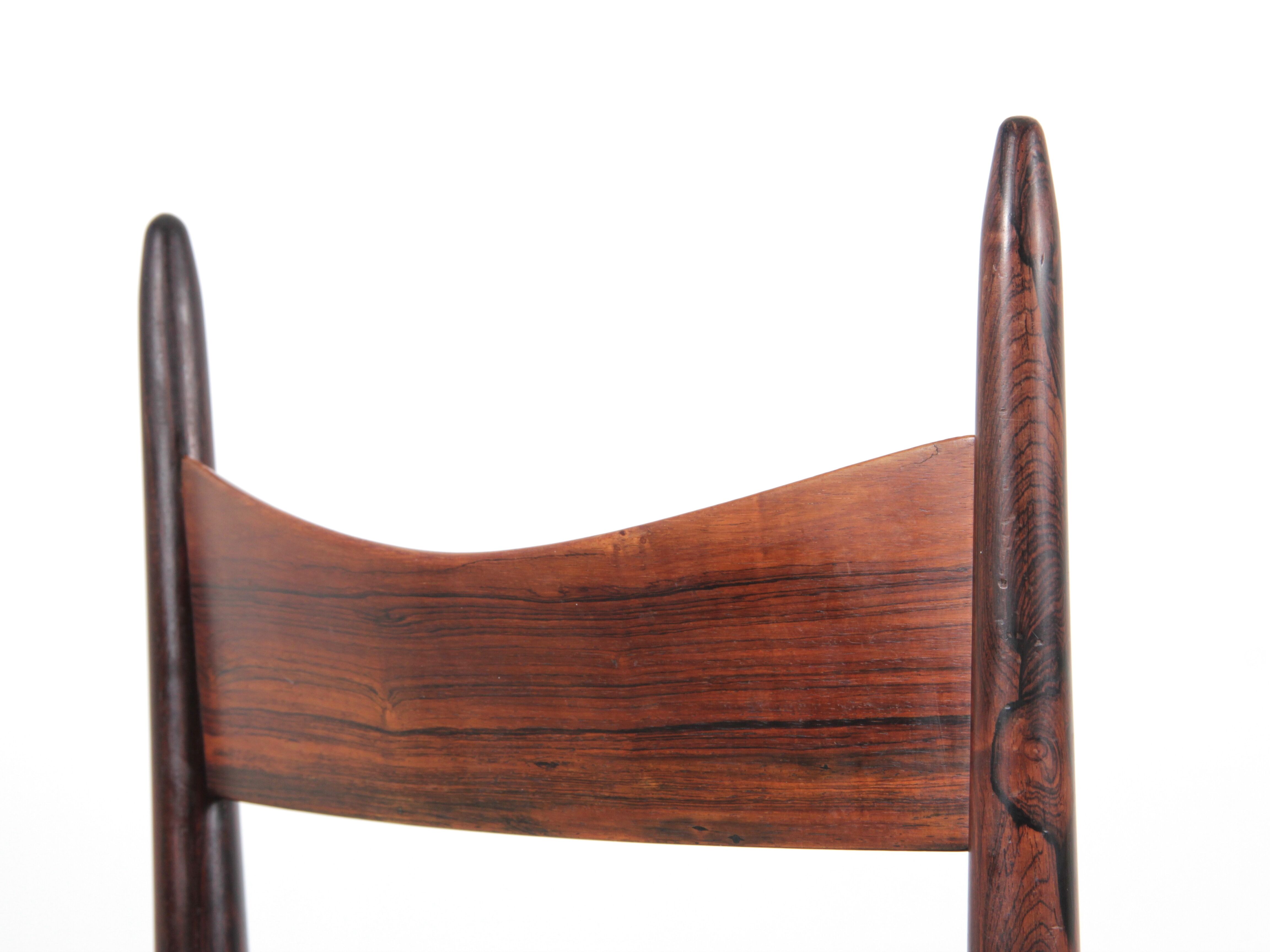 Suite of 4 Scandinavian chairs in Rio rosewood