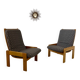 Set of 2 scandinavian design oak armchairs from the 70s yngve ekström for swedese