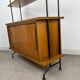 1950s wooden and metal bookshelf shelf