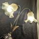 Double lamp gooseneck tulip glass paste decoration reeds