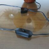 Elm magnifying glass lamp 70s