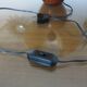 Elm magnifying glass lamp 70s
