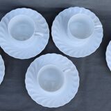 6 coffee cups and saucers Tharaud Limoges form valençay sillage model