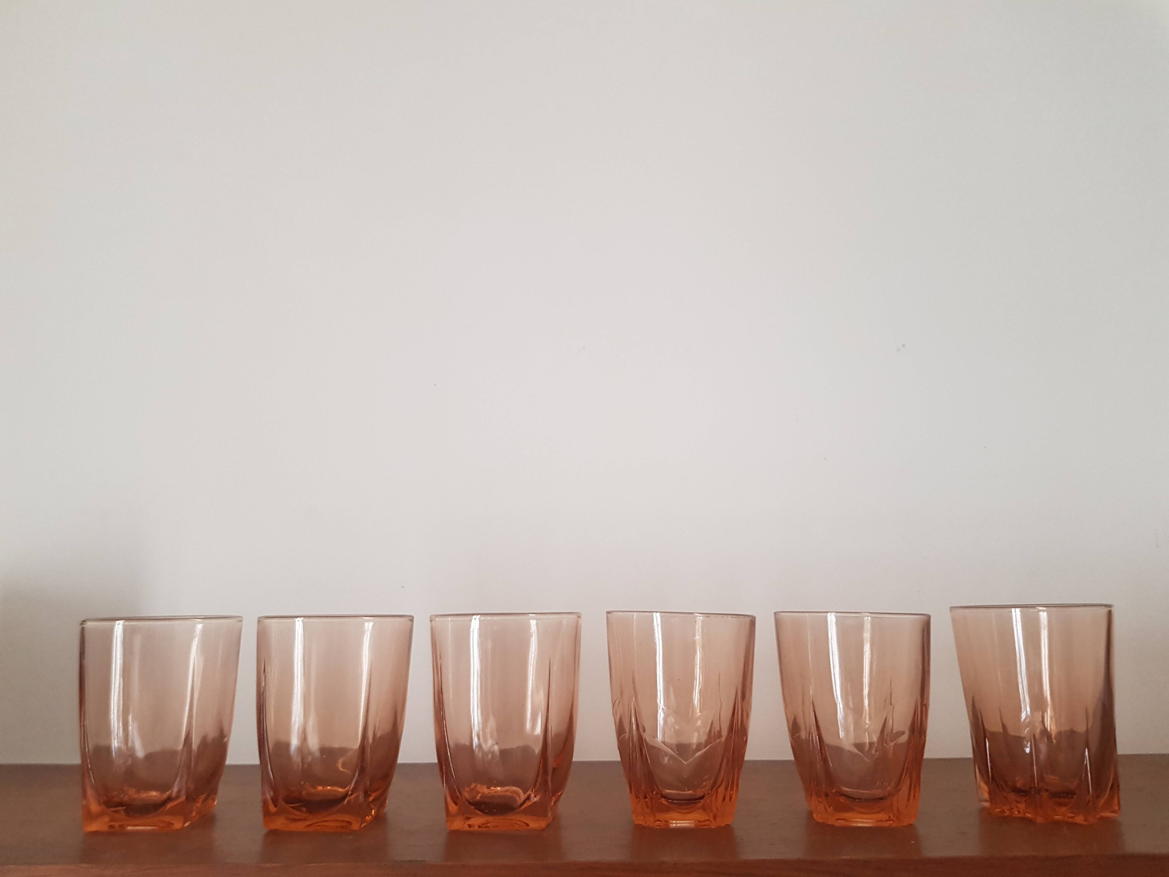 Set of 6 water glasses