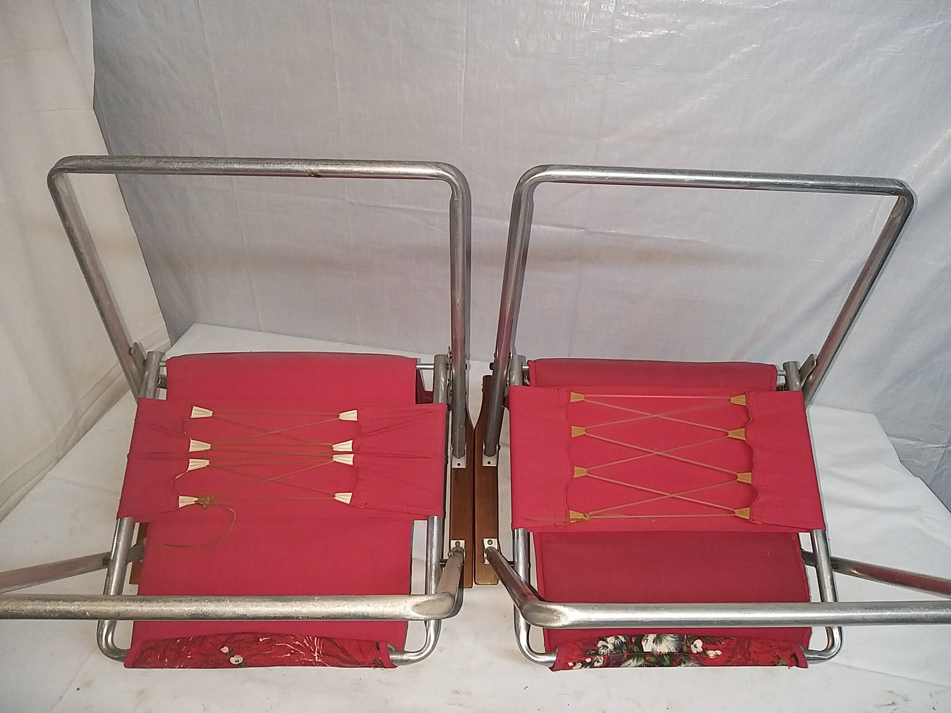 2 armchairs vintage camping