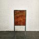 Chaise Italienne en chrome et loupe d'orme 1970