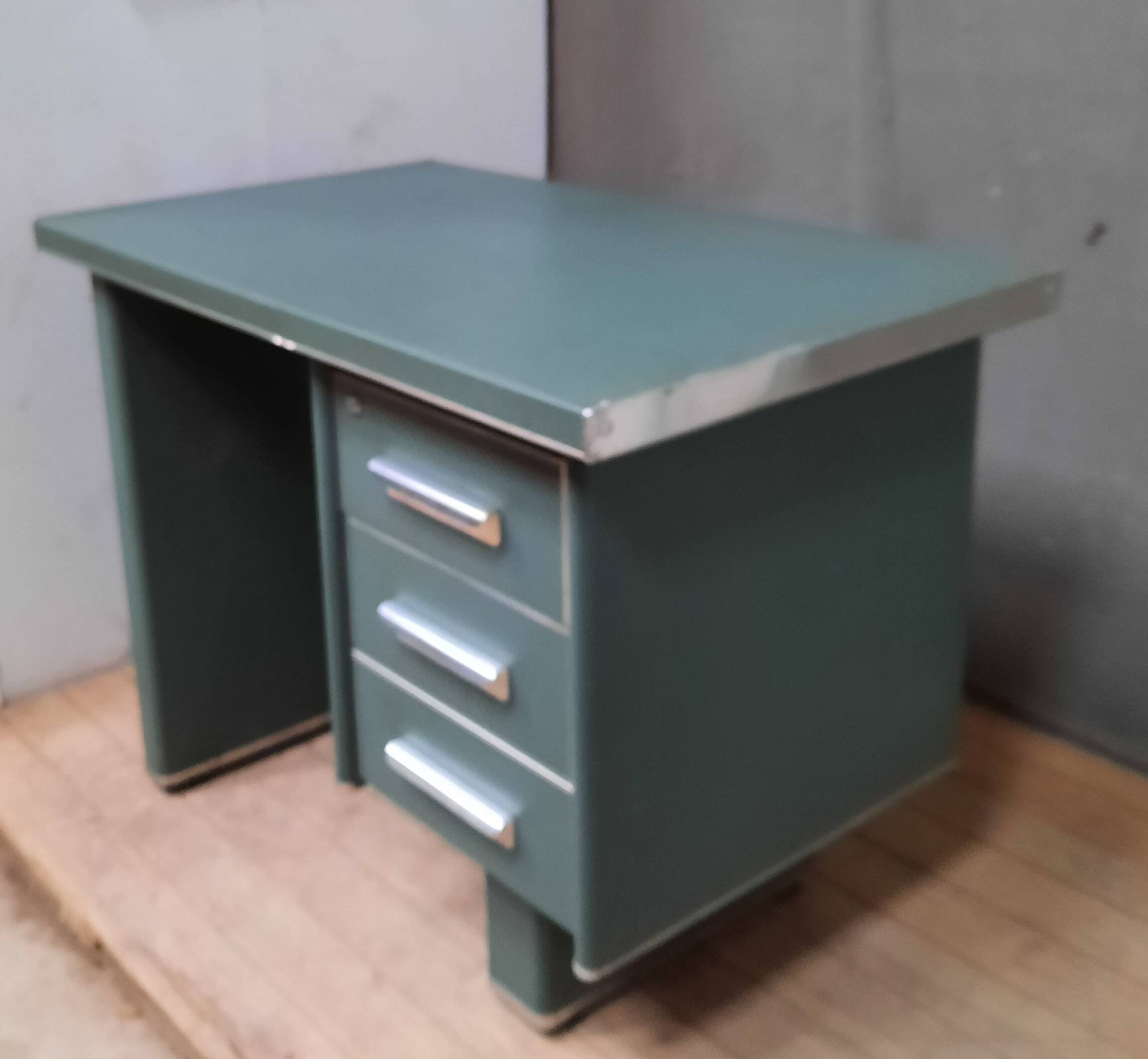 Industrial metal desk