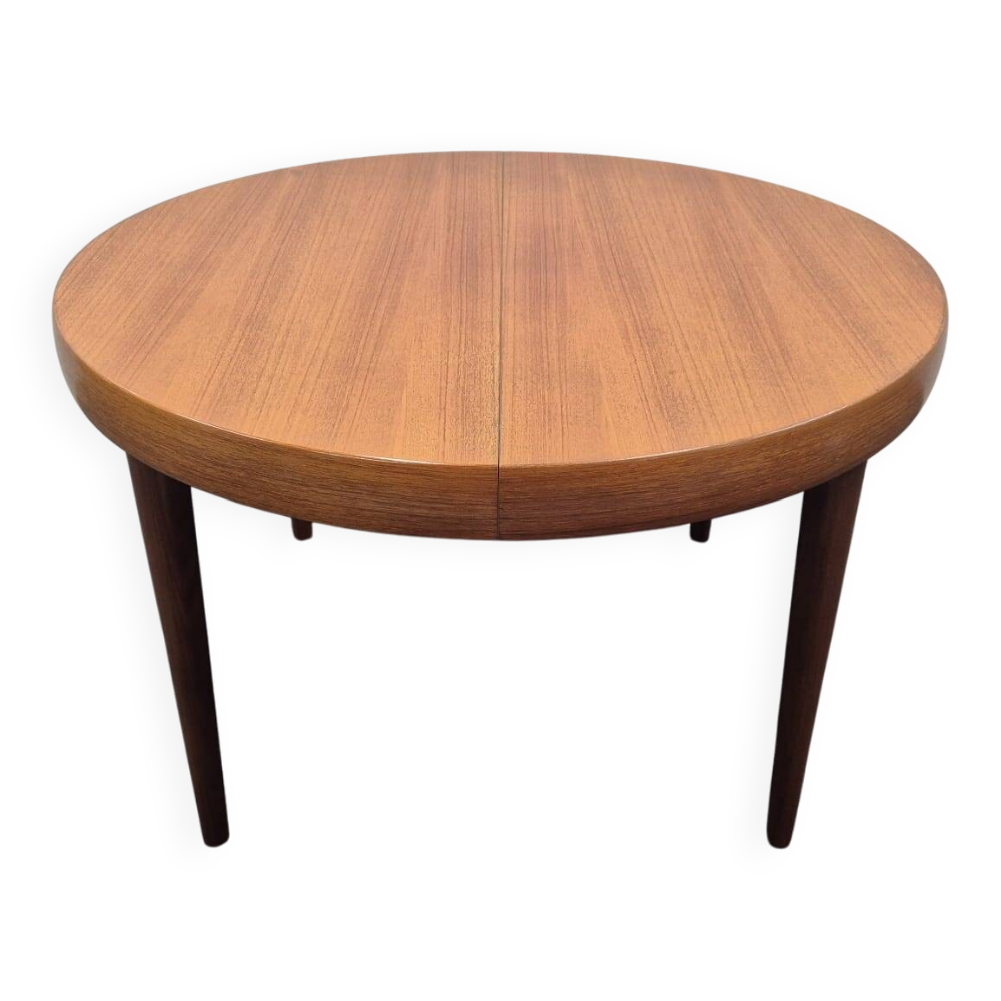 Vintage Scandinavian table with double butterfly extension.