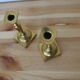 Pair of brass candle holders