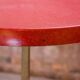 Table bistro bar round Formica red