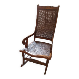 rocking chair wood and caning in ancient Egyptian style