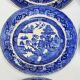 9 Antique Plates 19th Century Blue Willow Pattern Chinese Blue Decor