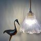 Suspension tulipe vintage en verre holophane (2)