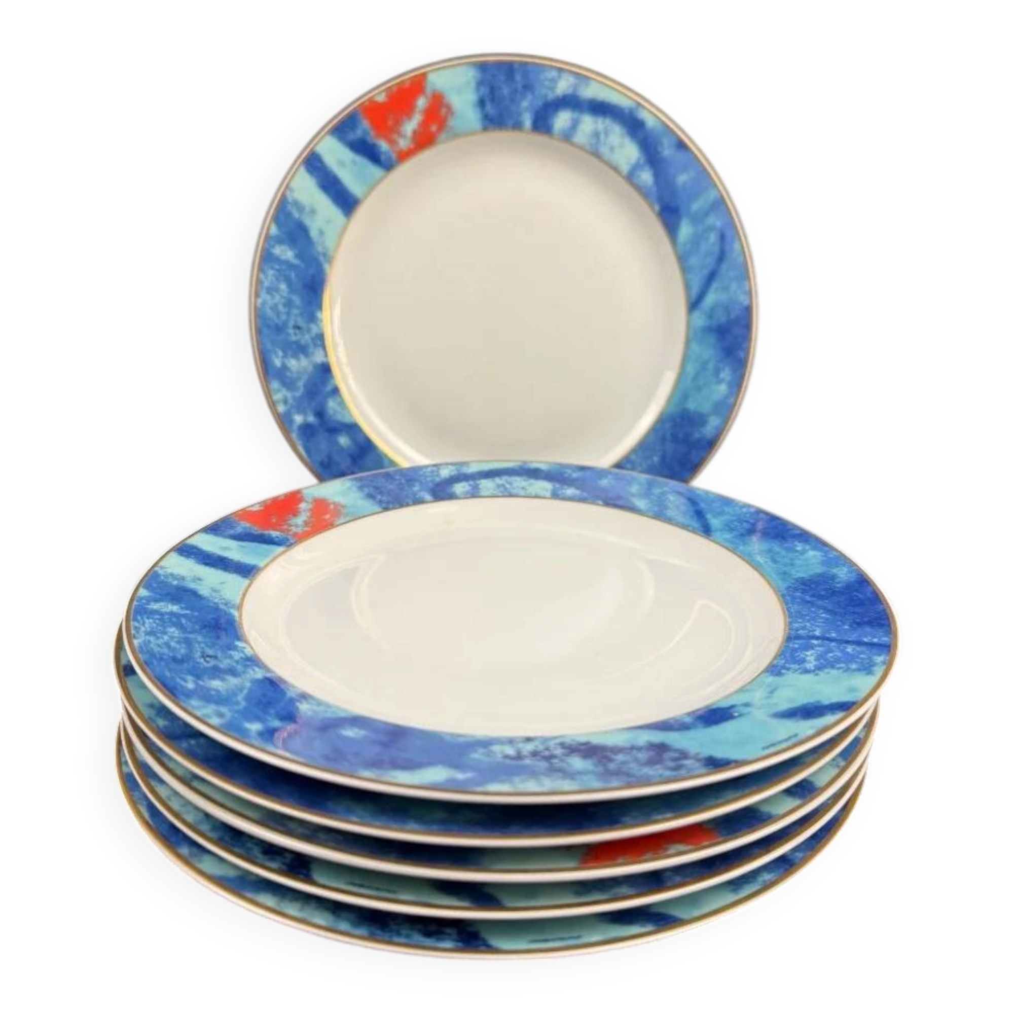 Christofle six dessert plates model Alizés