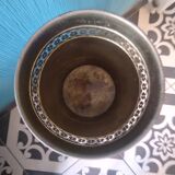 Brass umbrella stand with lion's head