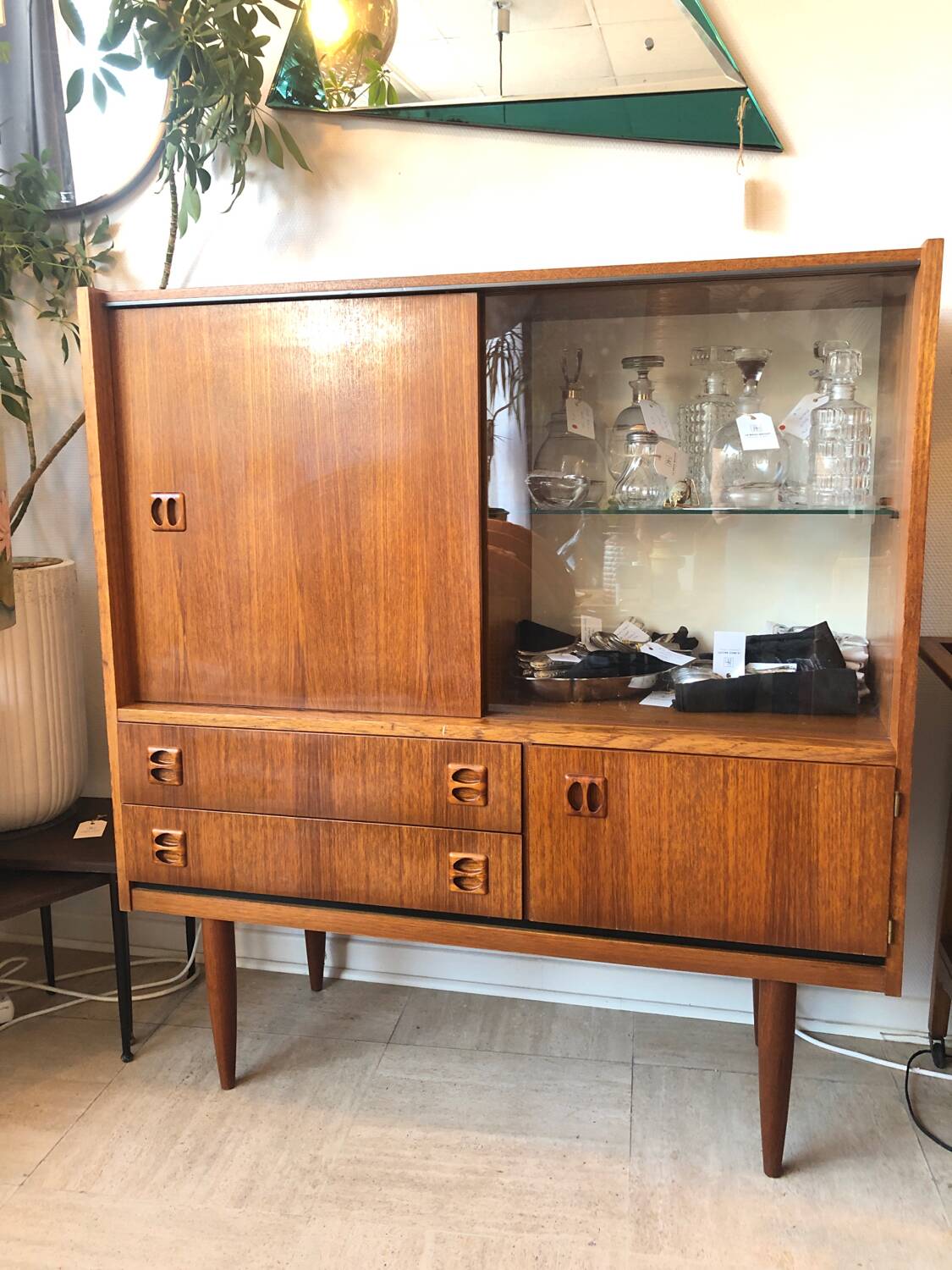 Vintage glass sideboard, 1960s