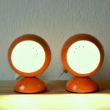 Pair of vintage falca lamps - ball lamps - space age design - made in italy