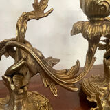 Pair of bronze candlesticks