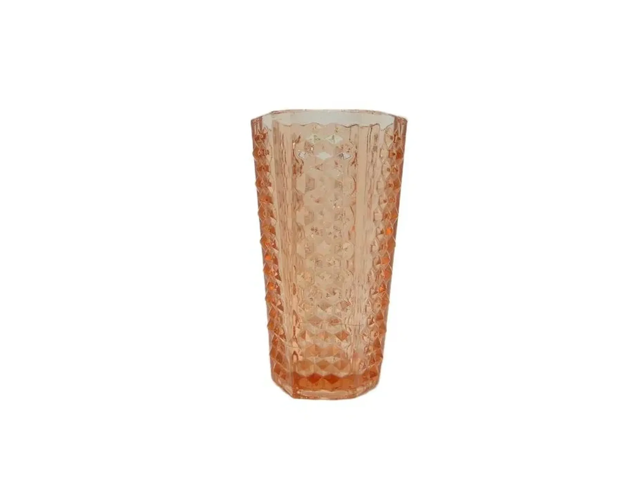 AEL Vase Cwieki, modernism, rose glass, Ząbkowice, Poland