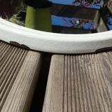 50x40 cm enamelled cast oval mirror