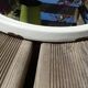 50x40 cm enamelled cast oval mirror