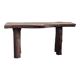 Brutalist wooden bench