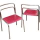 2 chaises en cuir, années 60-70