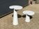 2x Eros Side table Angelo Mangiarotti Carrara marmer Nieuwstaat!