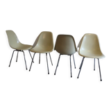 4 Herman Miller cream Eames shell chairs