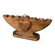 Candlestick with seven burners carved wood Spirit Chalet XXe