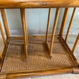 Rattan and cane shelf