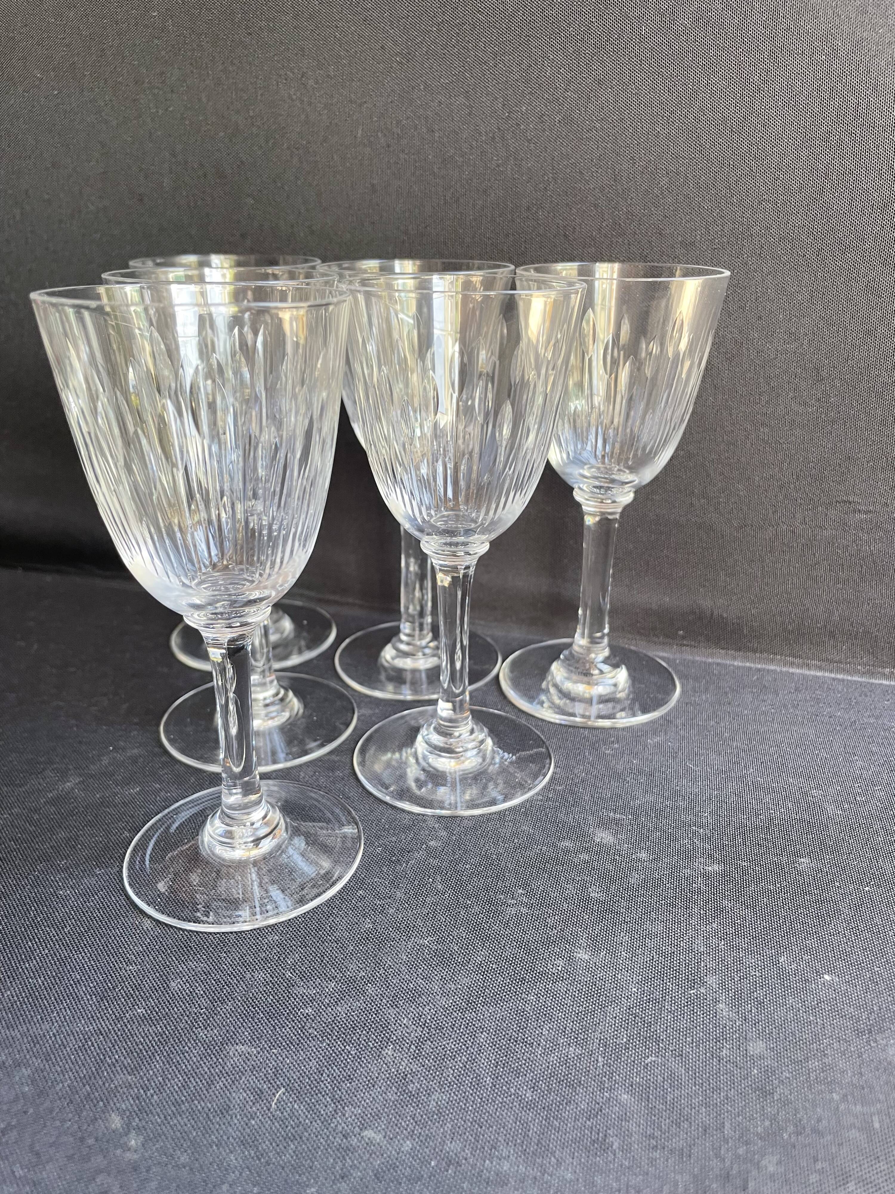 3334 - 6 Baccarat aperitif glasses, Corneille service