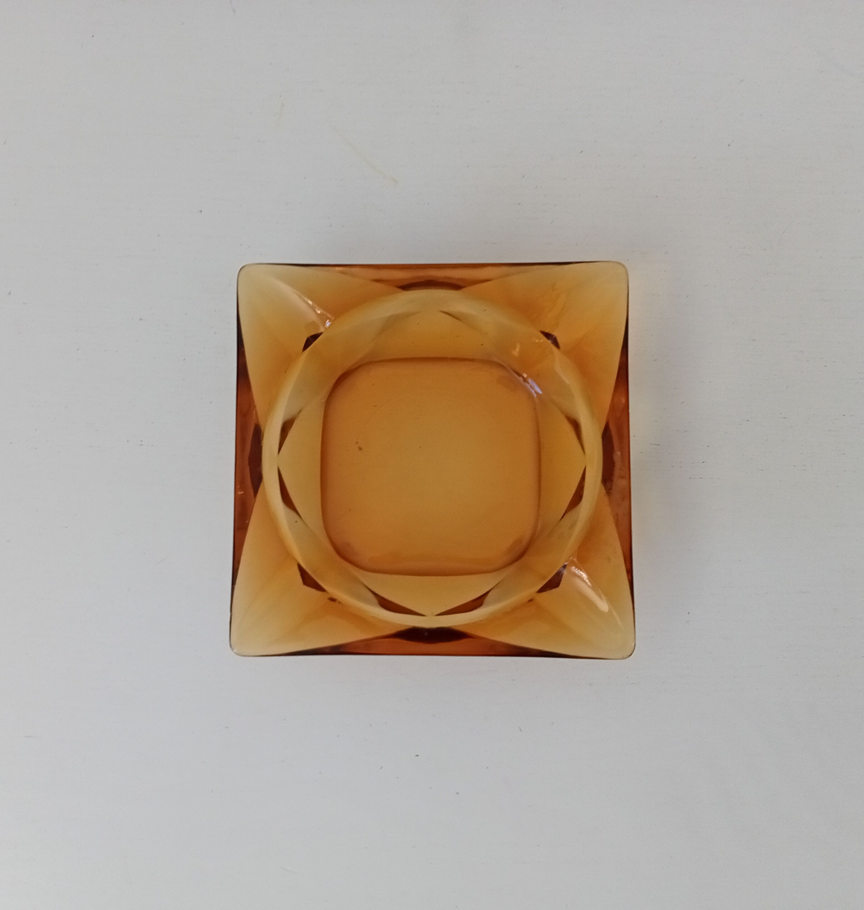 Vintage amber ashtray