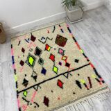 Handmade wool berber rug 200 x 100 cm
