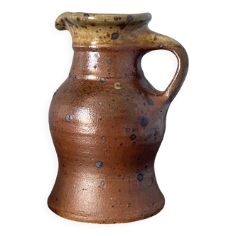 Pitcher / jug / vase in pyrite stoneware signed Pierre Digan La Borne 1960