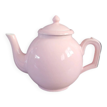 Théière ancienne rose en porcelaine avec filtre - 1,5L - Ref 886