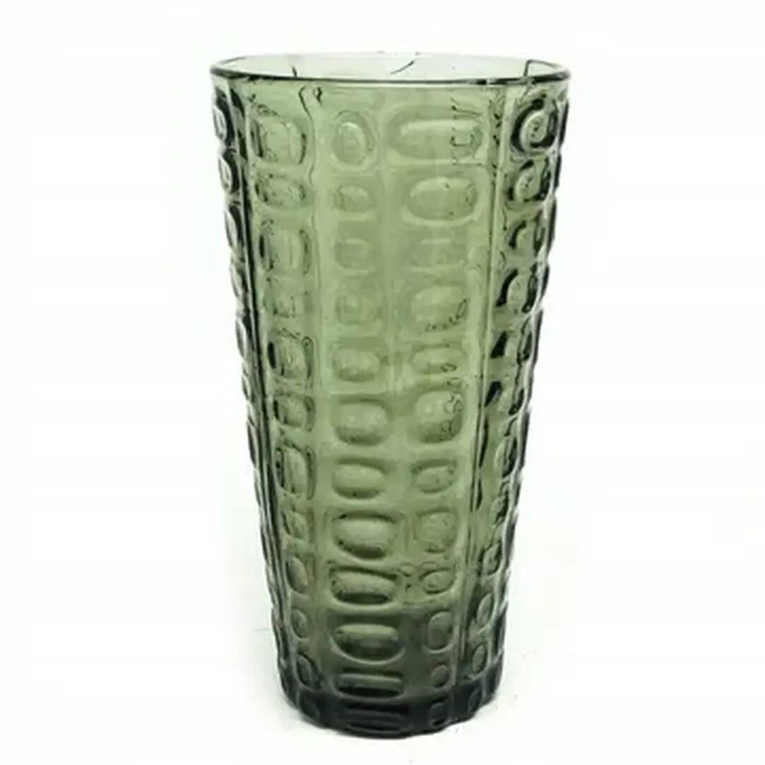 Modernist vase, green glass, Ząbkowice, Poland, 1970s