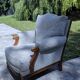 Pair of large Bergère armchairs in Louis XVI style