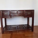 Console en bois sombre, d'asie du sud est