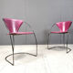 Vintage pink 'Linda' dining chairs by Arrben, 1980s - set of 4